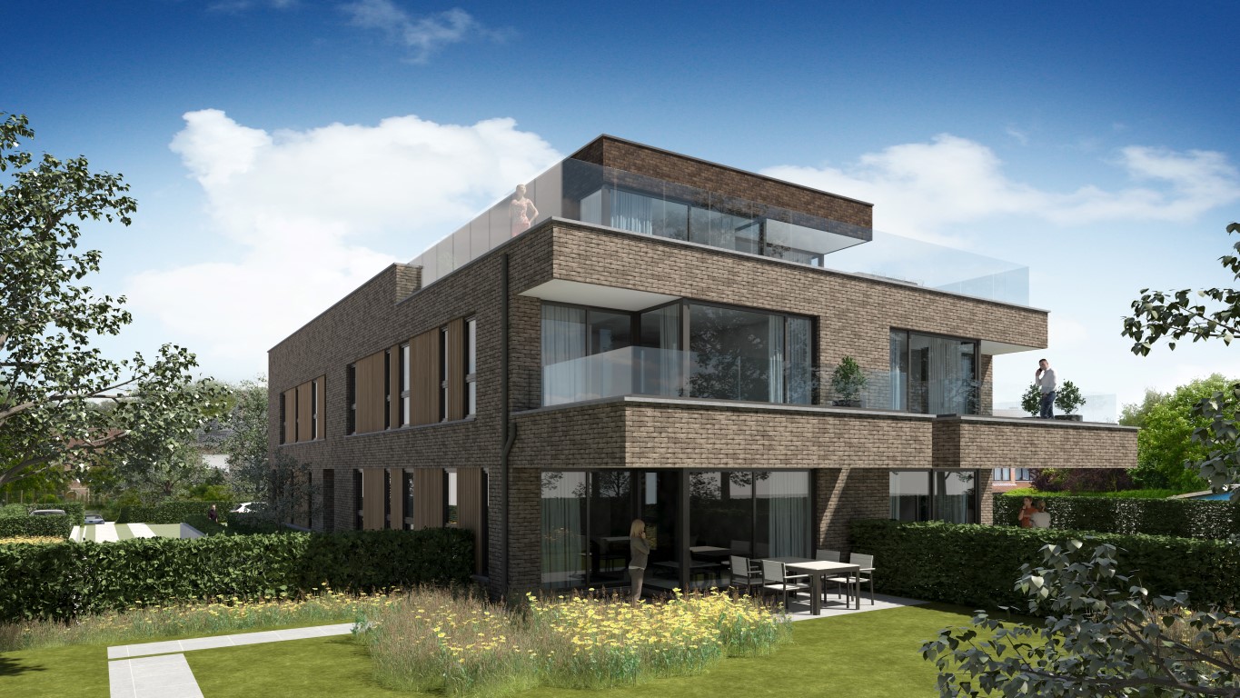 Render moderne Residentie Bigardis in Groot-Bijgaarden