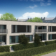 Render voorkant hedendaags-moderne residentie