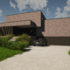 Render strakke voorgevel moderne totaalrenovatie in Herne